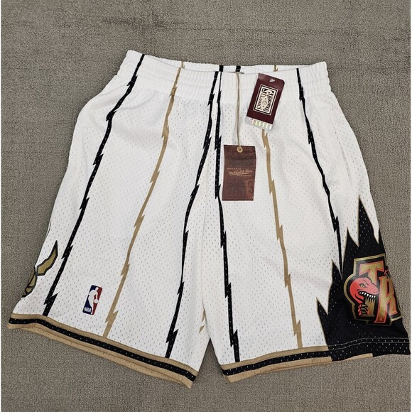 Toronto Raptors Mitchell Ness Reload 3.0 Swingman Shorts Men's M White 1998 - Picture 1 of 12
